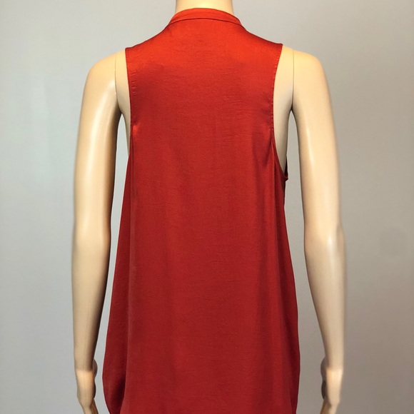 🆕 HELMUT Helmut Lang rust orange button blouse - Picture 3 of 6